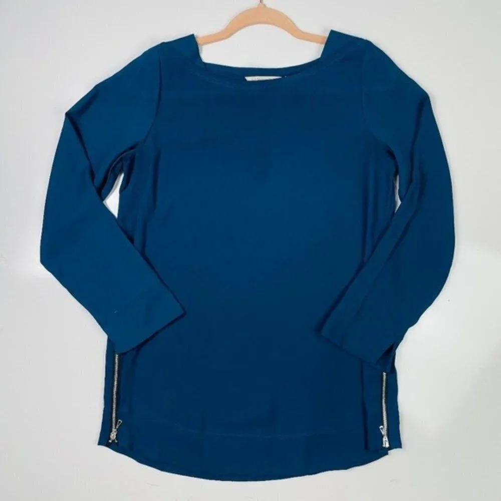 SOFT SURROUNDINGS‎ Lisse Semi Sheer Pullover Blouse